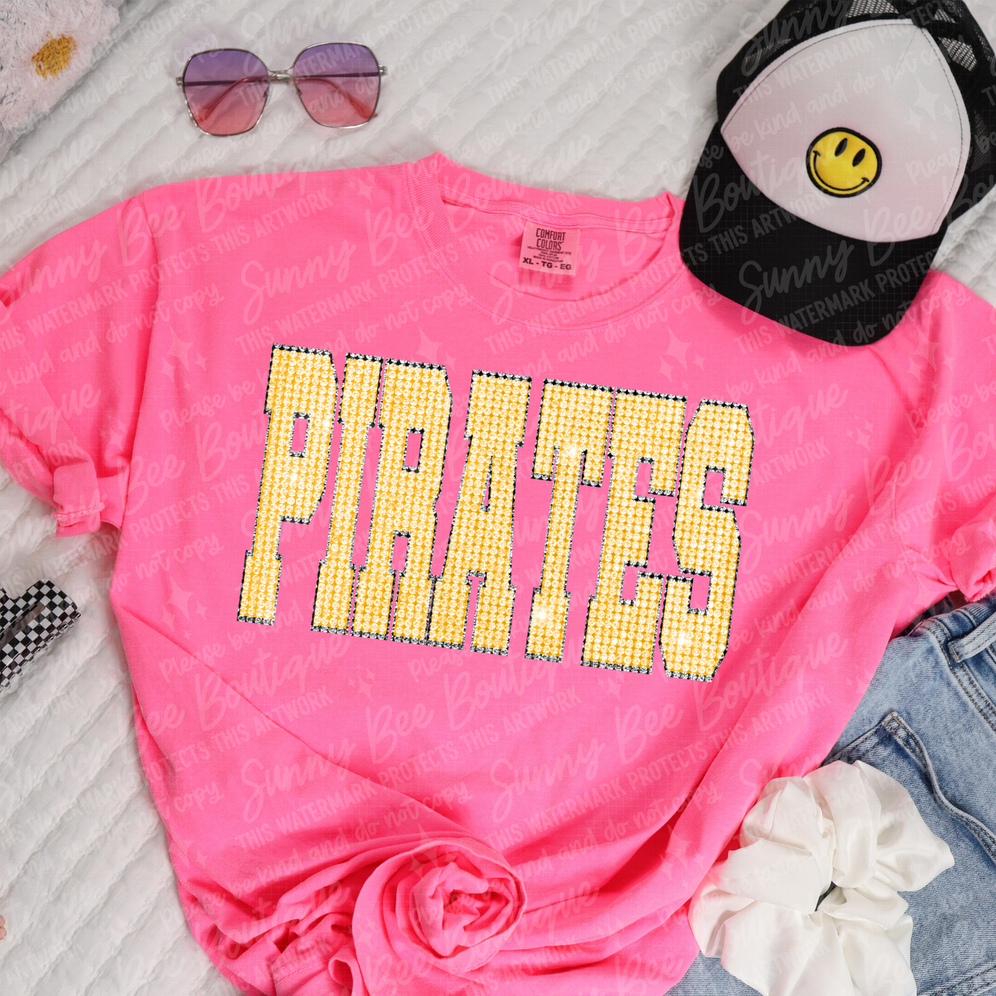 Pirates Faux Rhinestone T-Shirt