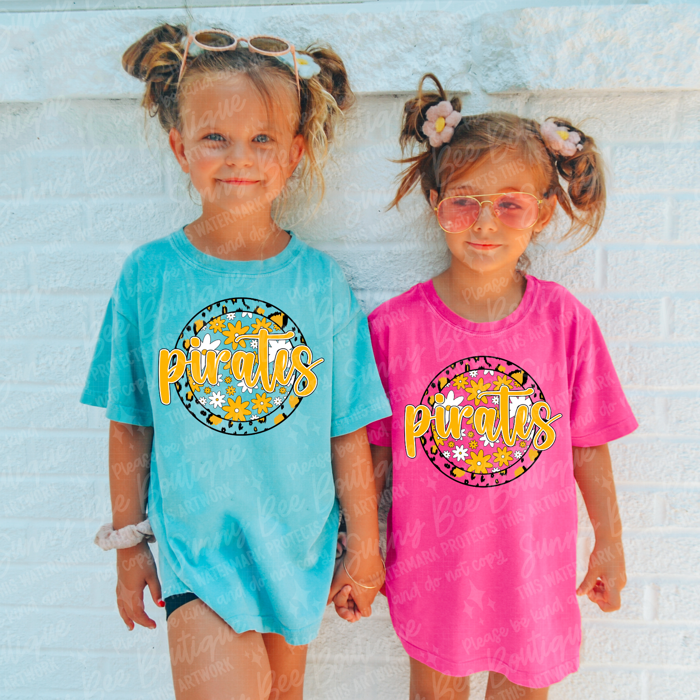 Pirates Floral Frame T-Shirt