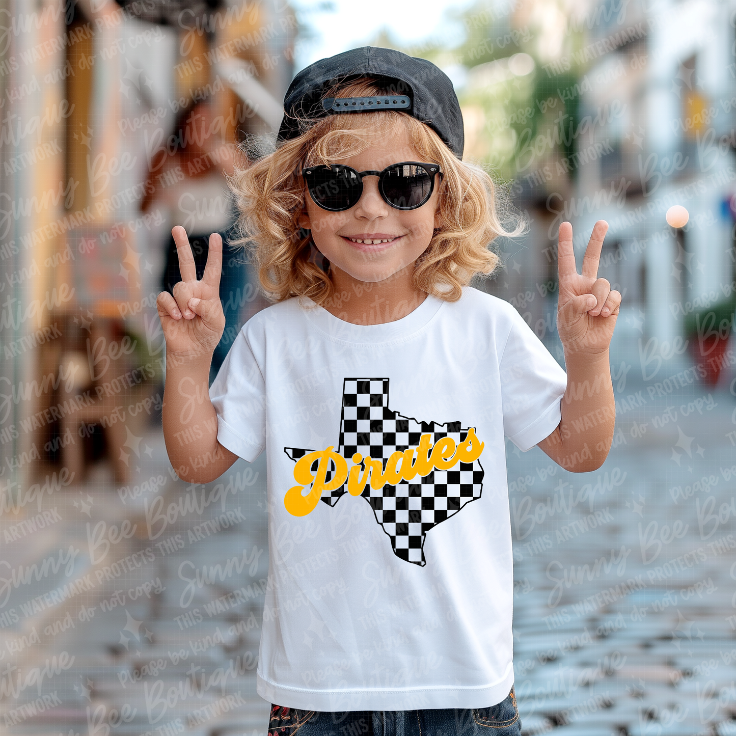 Pirates Checkered Texas T-Shirt