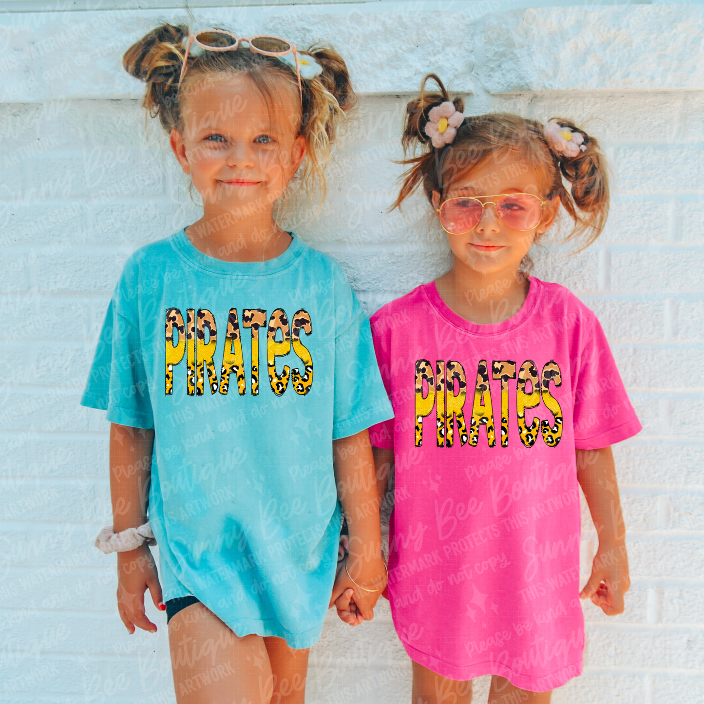 Pirates Leopard Doodle T-Shirt