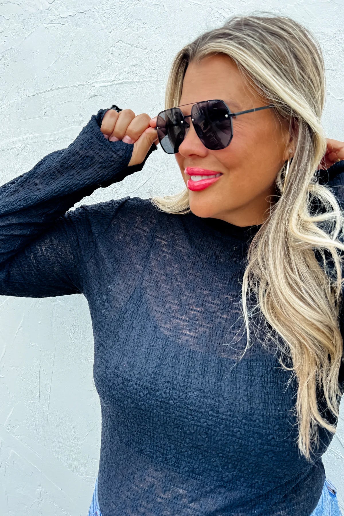 JULIETTE LACE TOP BLACK SIZE 1X