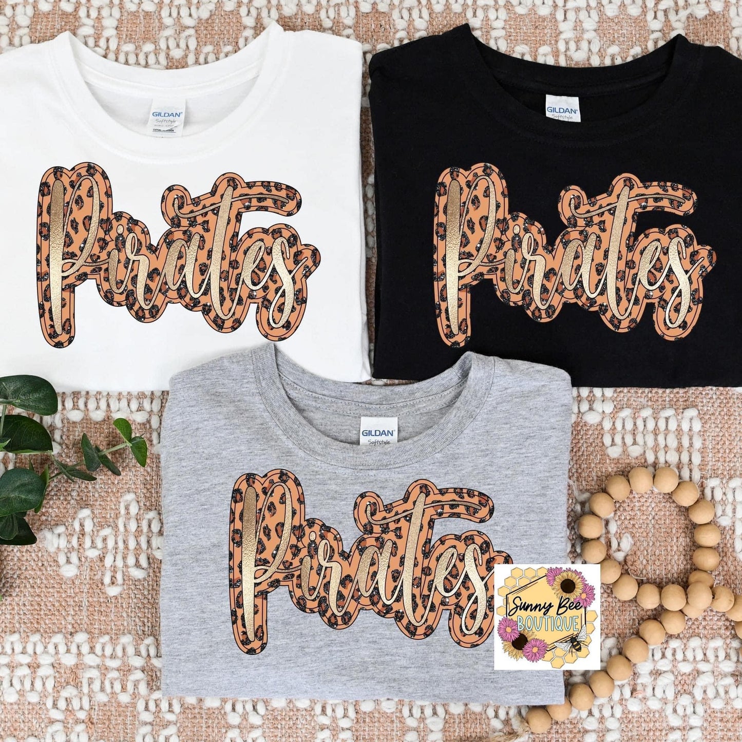 Pirates Script Leopard Glitter and Foil - 4