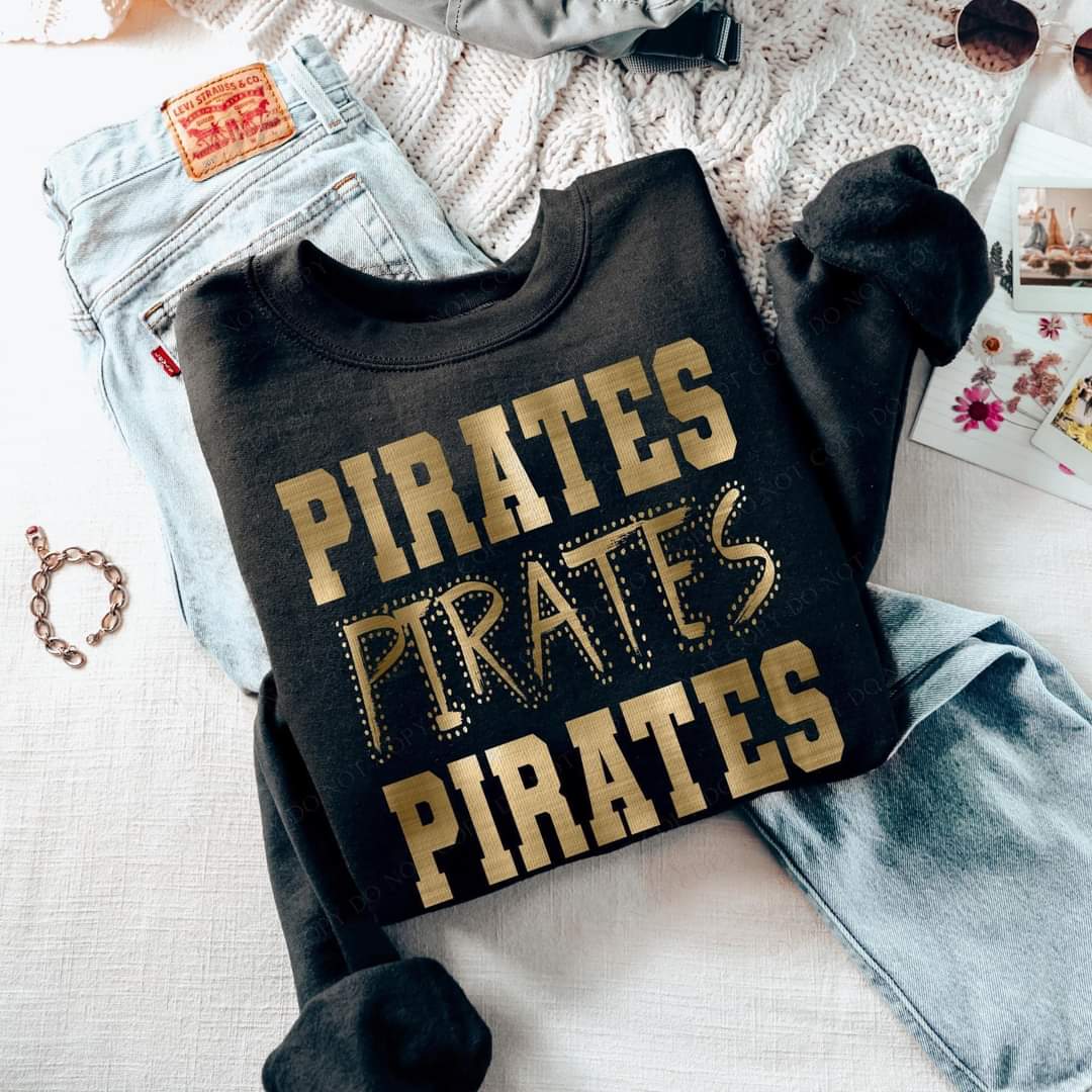 Gold Pirates Triple Text (Faux Foil)
