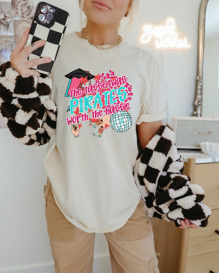 The Tassel Was Worth The Hassle Pirates Pink Leopard Graphic