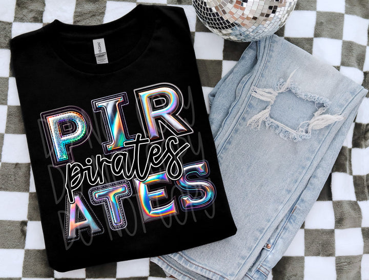 Pirates Faux Iridescent Graphic