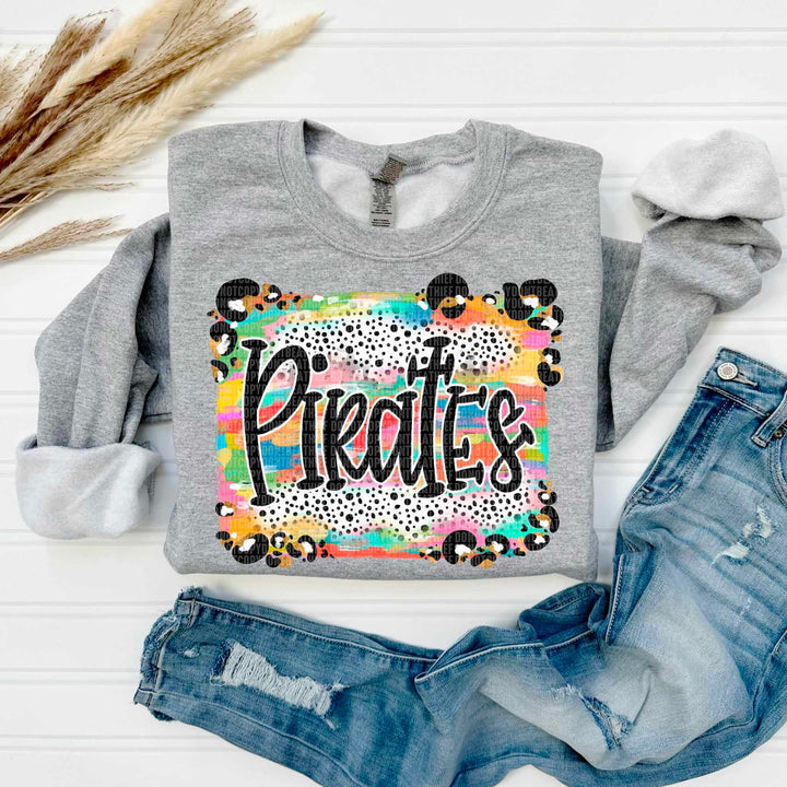 Pirates Brushstroke Dotted Leopard Graphic