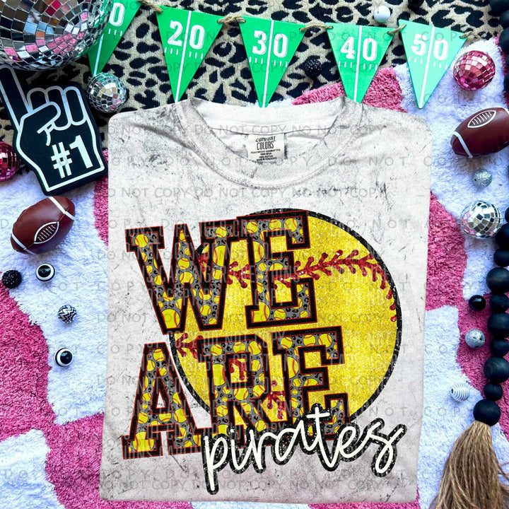 We Are Pirates Softball Graphic