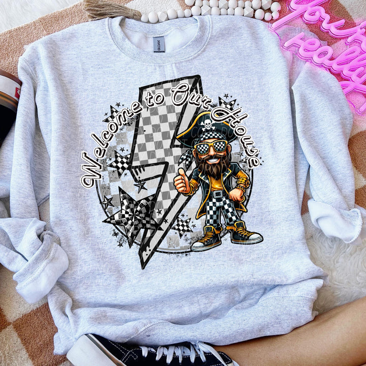 Welcome To Our House Pirates Checker Graphic