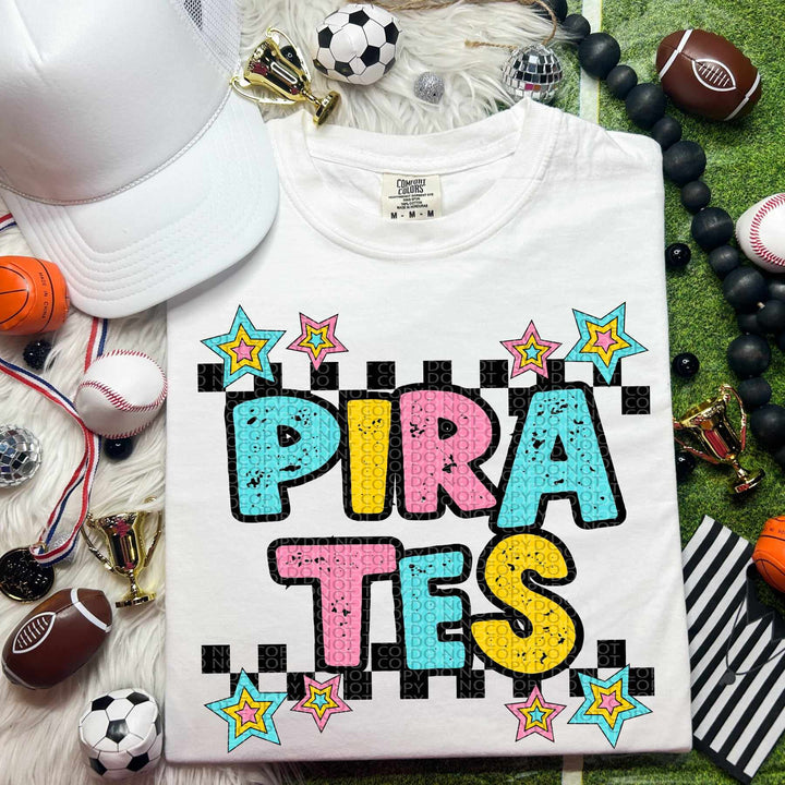 Pirates Bright Checker Stars Graphic