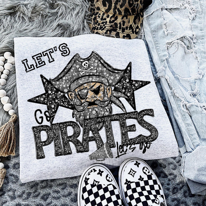 Let’s Go Pirates Faux Sequin Graphic