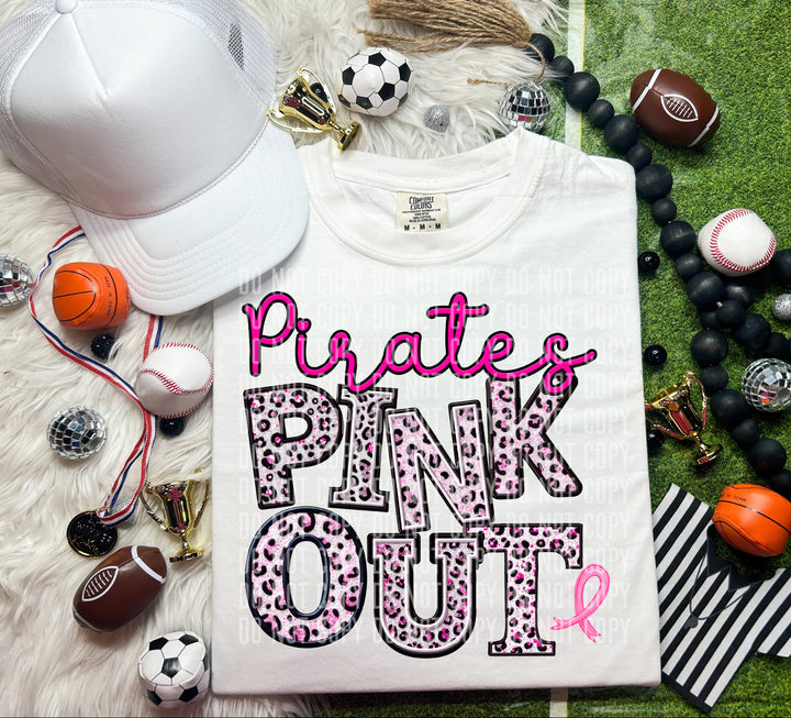 Pirates Pink Out Leopard Graphic