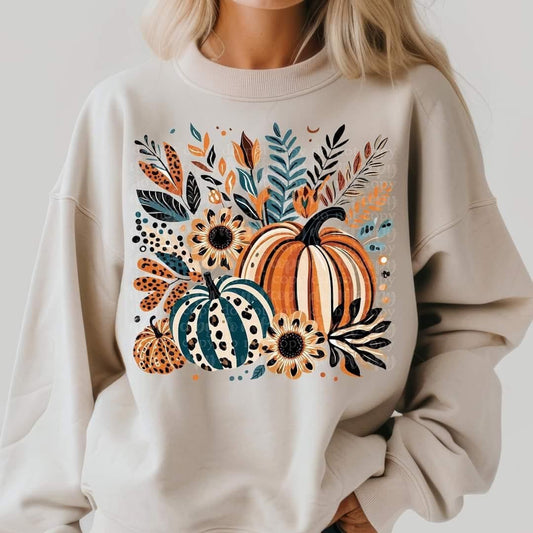 Fall Pumpkins and Leaves Sweatshirt