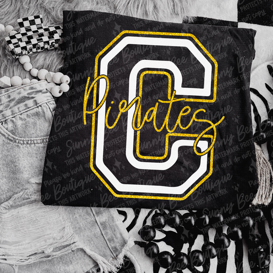 C Pirates Outline T-Shirt