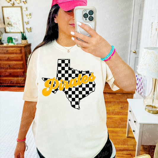 Pirates Checkered Texas T-Shirt