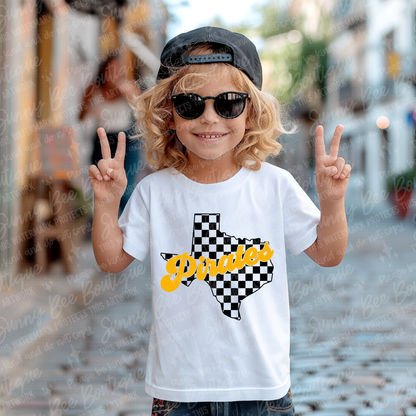 Pirates Checkered Texas T-Shirt