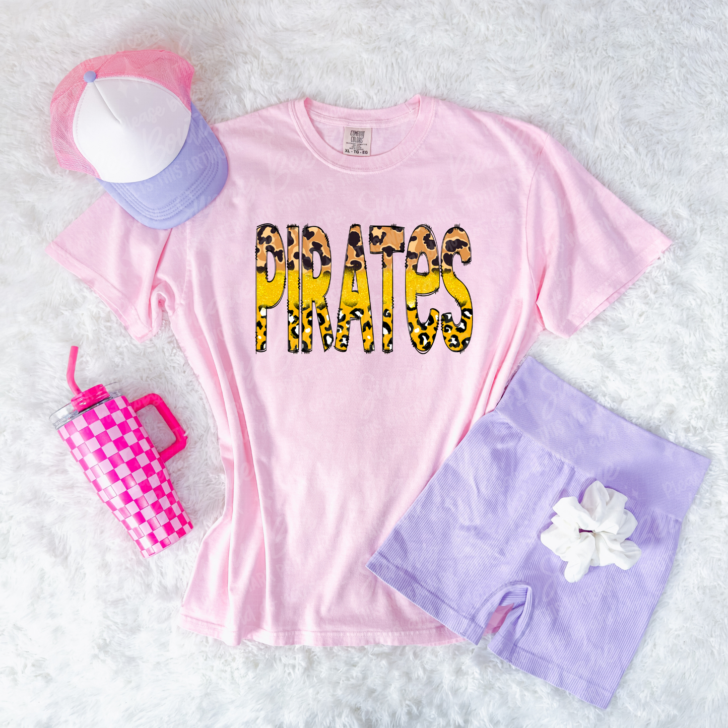 Pirates Leopard Doodle T-Shirt