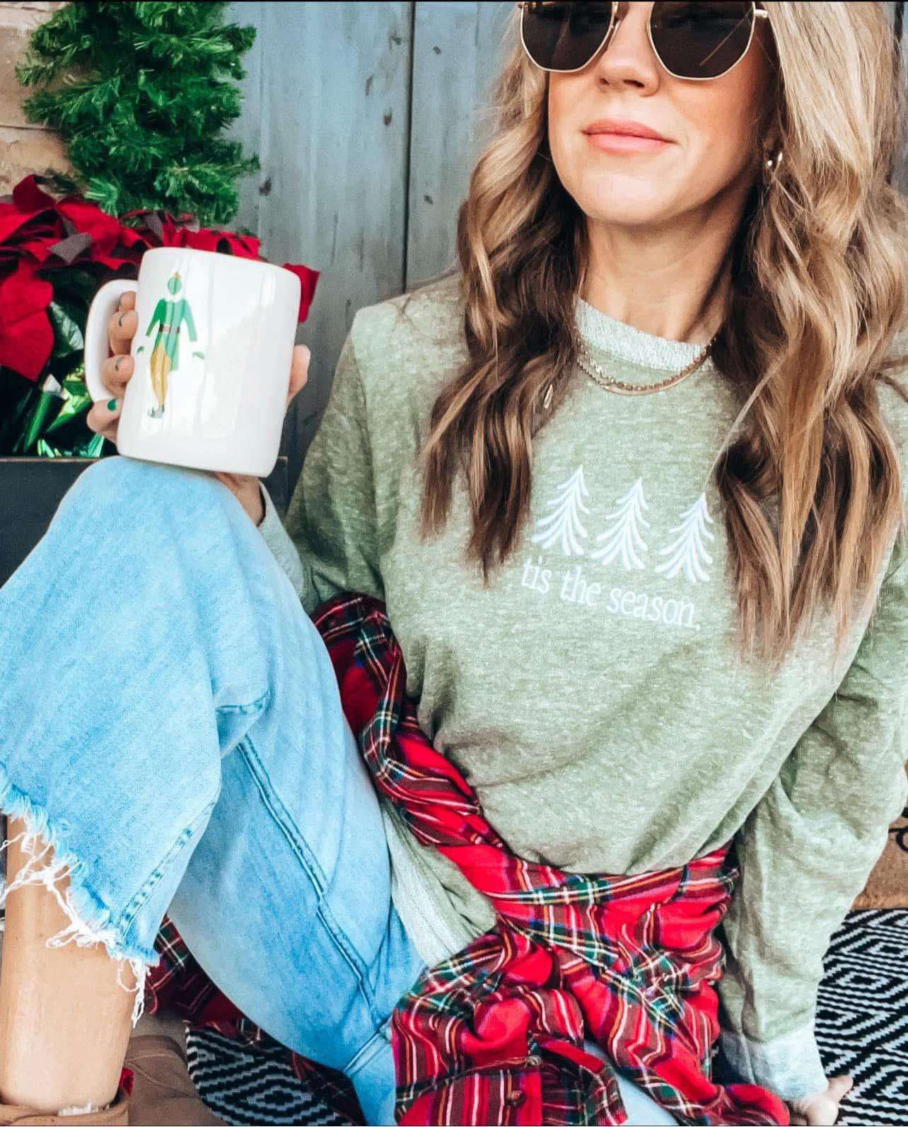‘Tis the Season Embroidered Pullover Frency Terry XL
