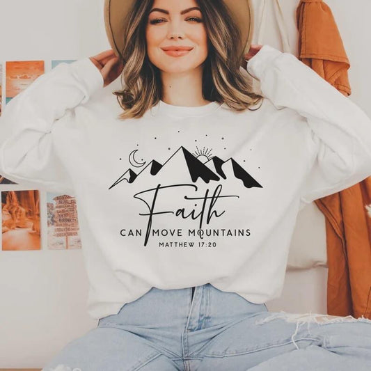 Faith Can Move Mountains Crewneck