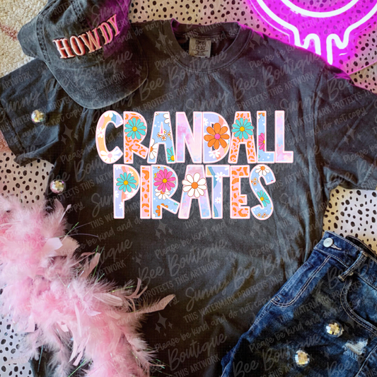 Crandall Pirates Floral T-Shirt
