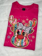 Youth Christmas Brush Stroke Reindeer