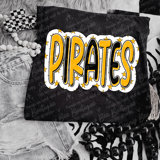 Pirates Stars Outline T-Shirt