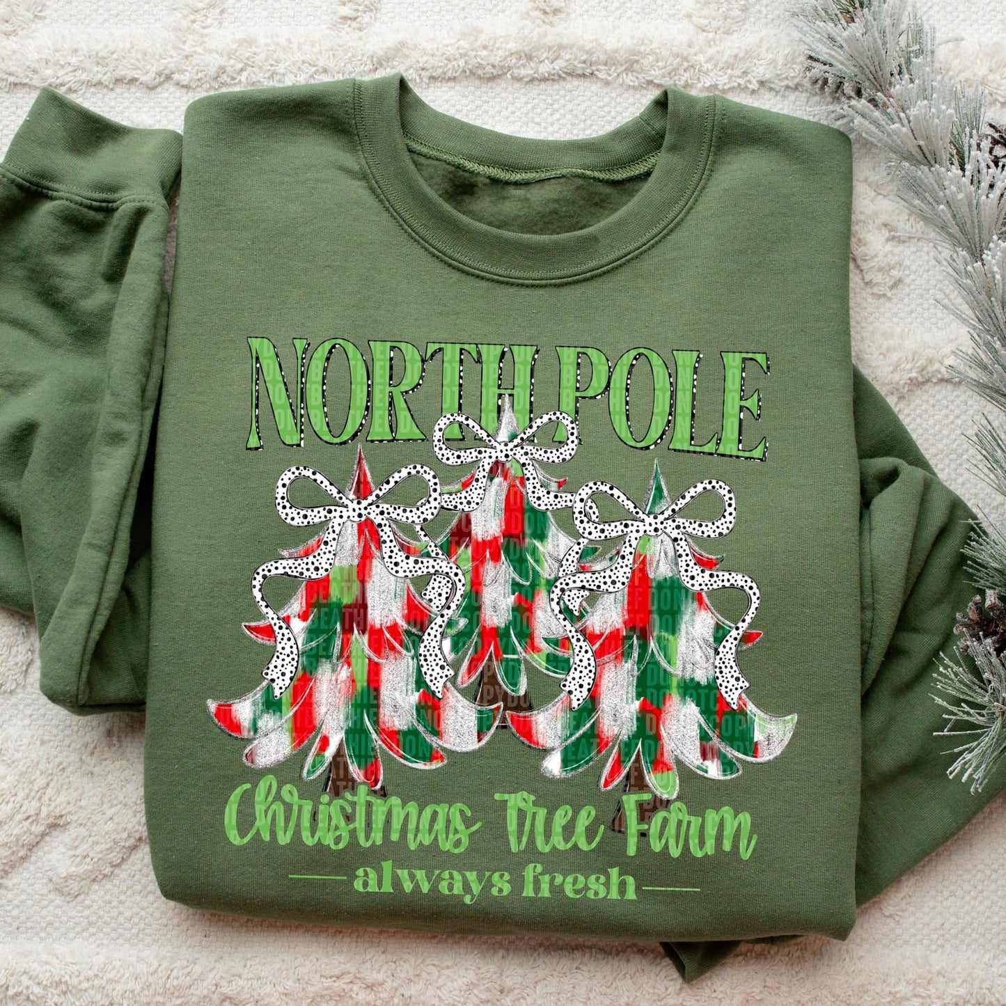 North Pole Christmas Tree Farm Sweatshirt