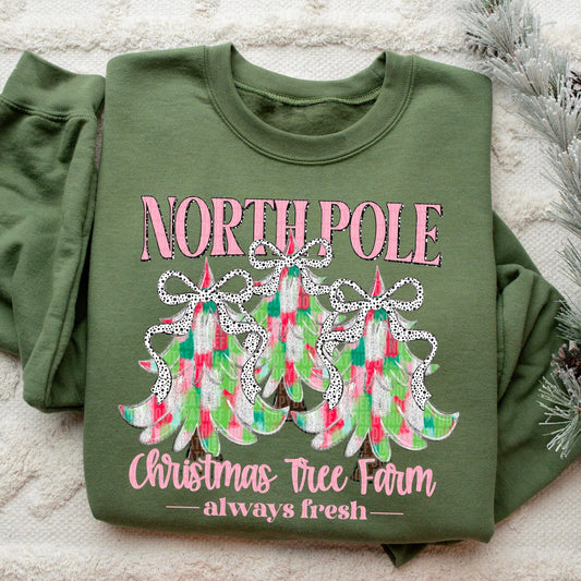 North Pole Christmas Tree Farm Sweatshirt