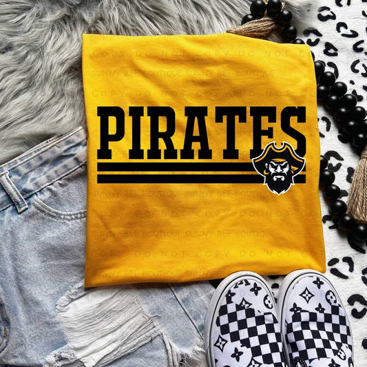 Classic Pirates Mascot Spirit Shirt - Bold and Simple School Pride Tee