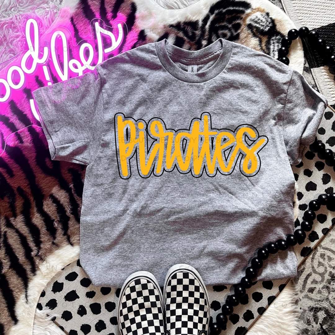 Pirates Hand Letter with Outline