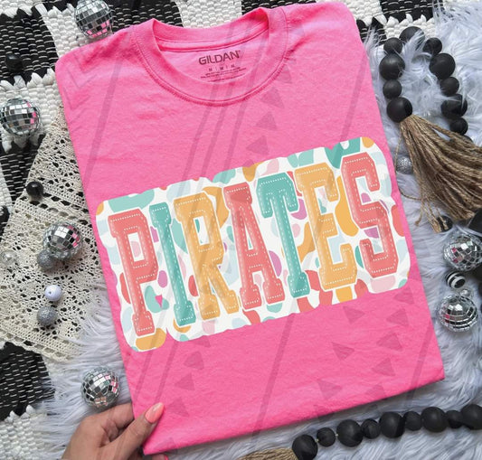 Colorful Camo Pirates Spirit Shirt