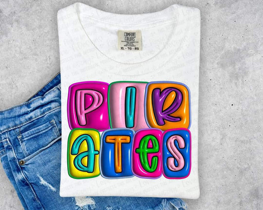 Pirates Colorful Inflated Letters