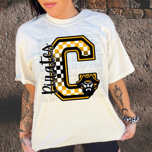 Pirates Spirit Tee with Ombre Checkered C