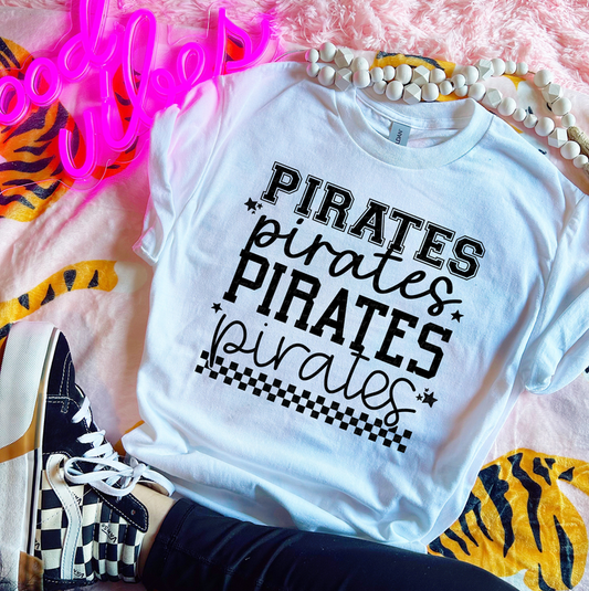 Black & White Bold Pirates Stack T-Shirt