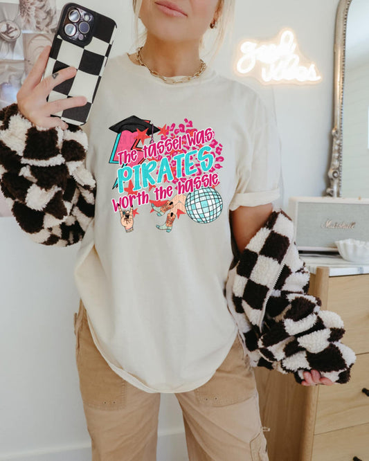The Tassel Was Worth The Hassle Pirates Pink Leopard Graphic