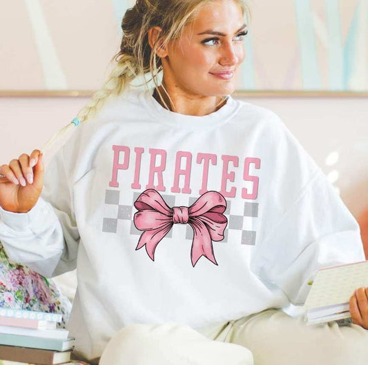 Pirates Pink Bow Graphic