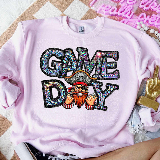 Game Day Pirates Faux Rhinestone Graphic