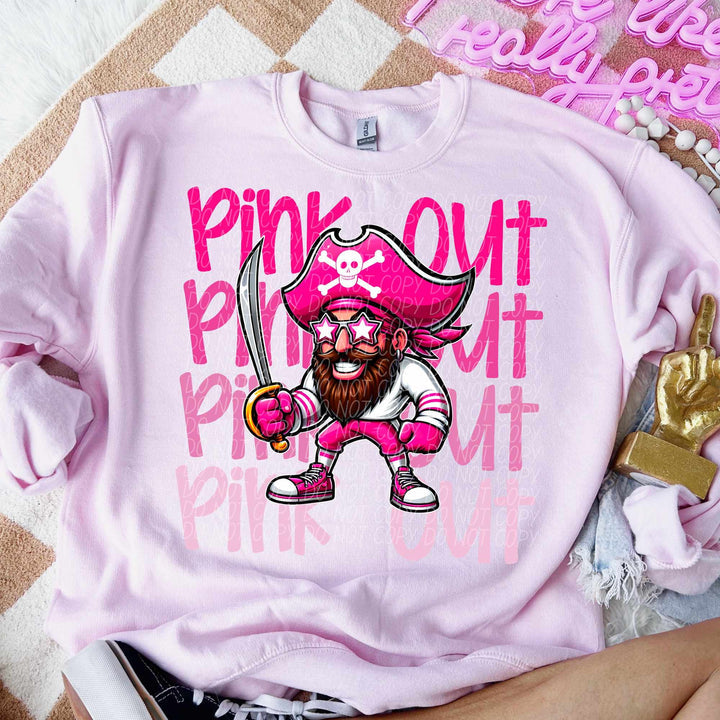 Pink Out Ombré Pirates Graphic