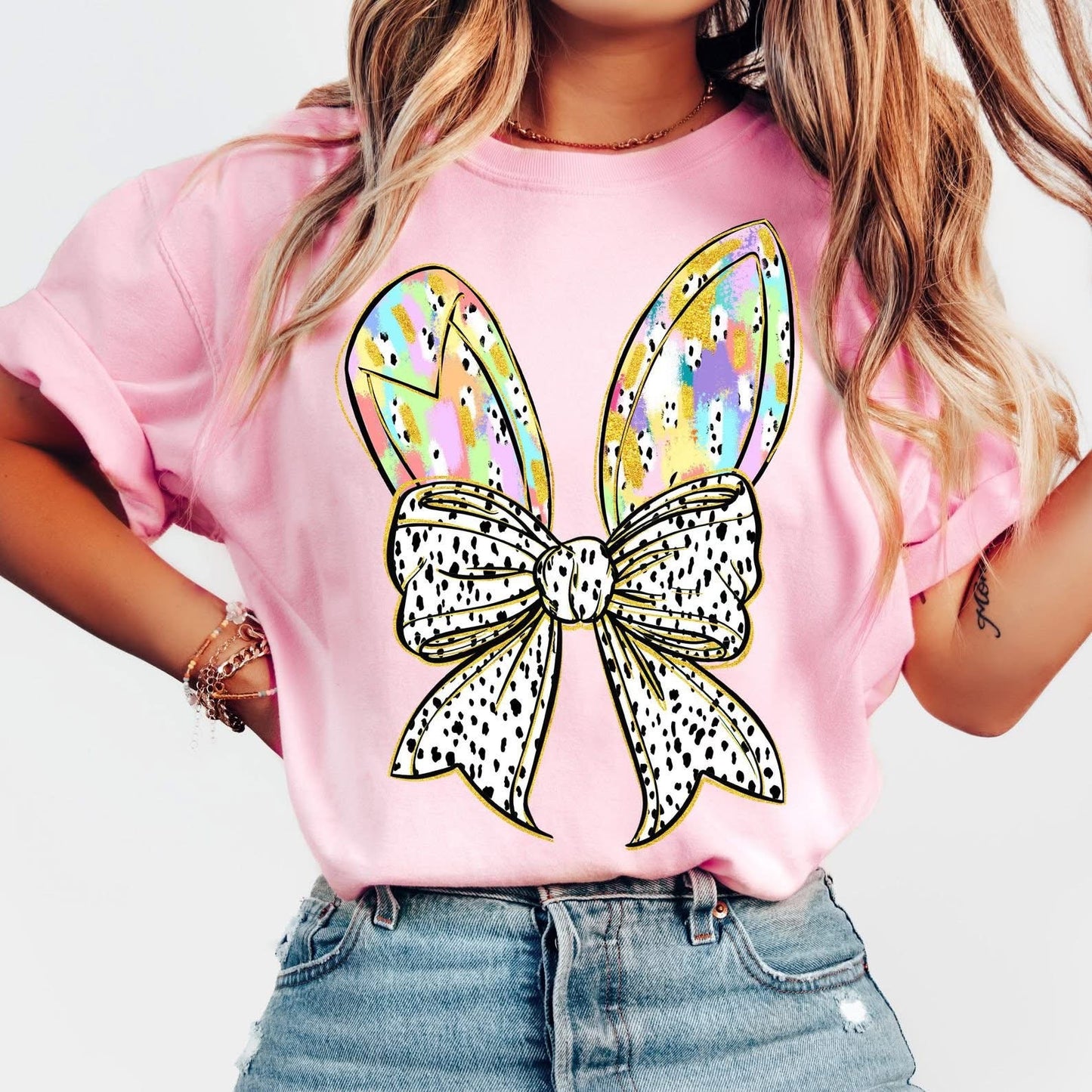 Rabbit Ears + Dotted Bow Tee