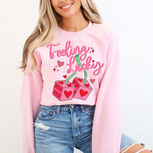 Feeling Lucky Valentine Dice Sweatshirt