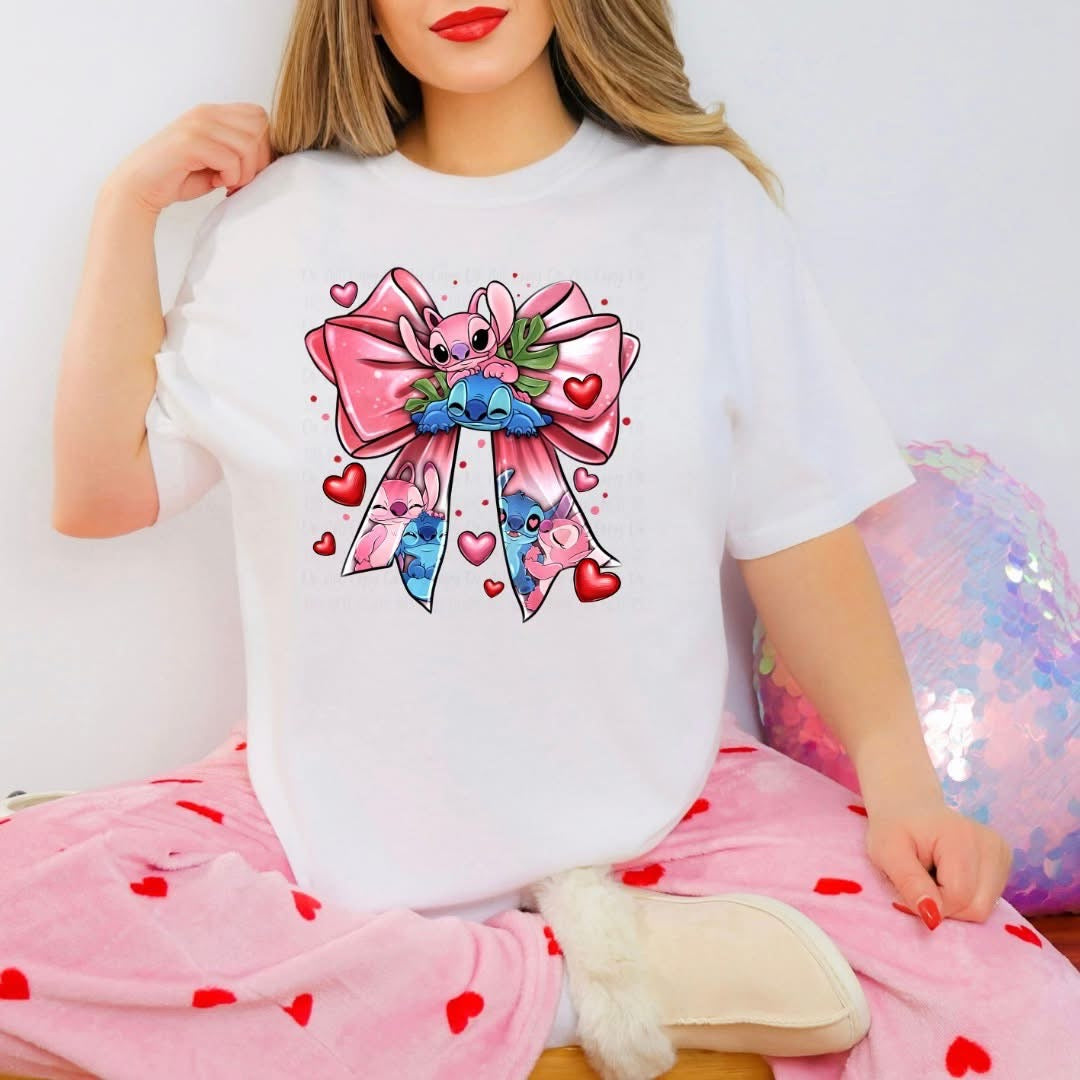 Valentine's Stit*h Bow Adult Tee