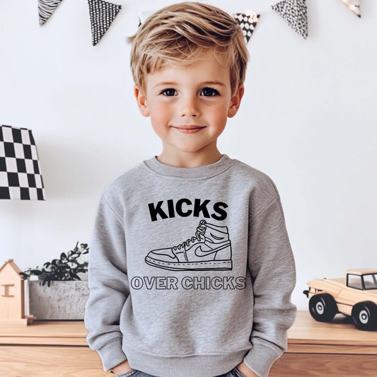 Kicks Over Chicks Youth Sweatshirt