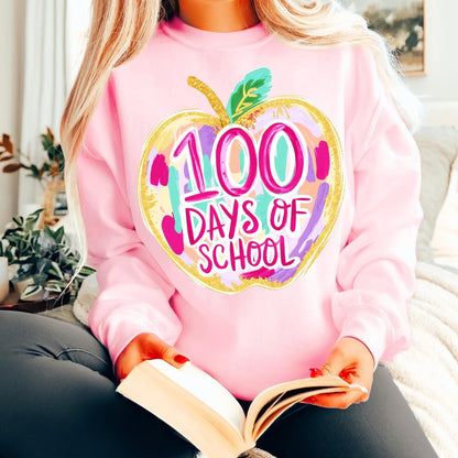 100 Days of School Brushstroke Apple