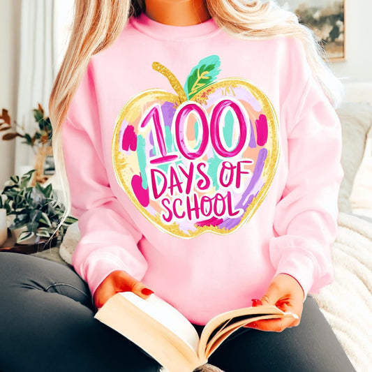 100 Days of School Brushstroke Apple