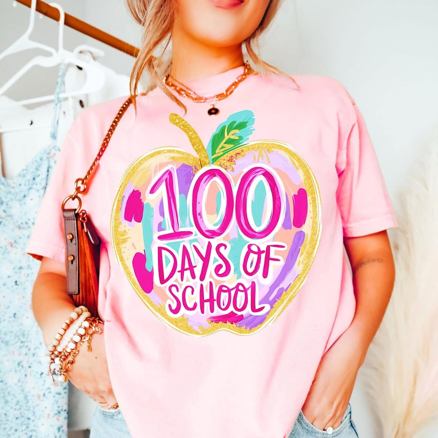 100 Days of School Brushstroke Apple