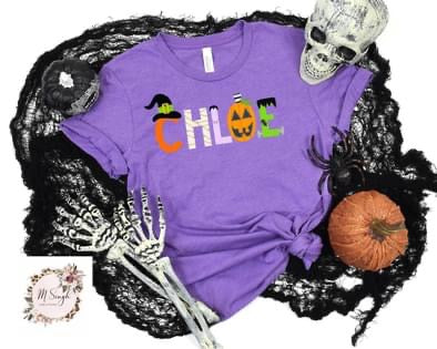 Halloween Alpha Letters Tee