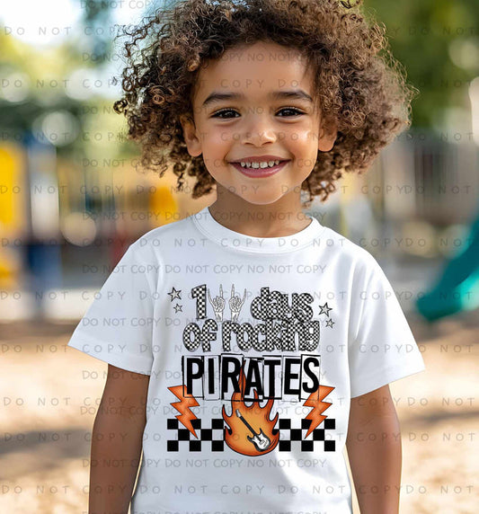 100 Days Of Rocking Pirates Checker Graphic