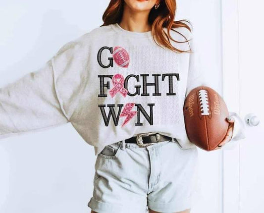 Go Fight Win (Sequin Football Pink)