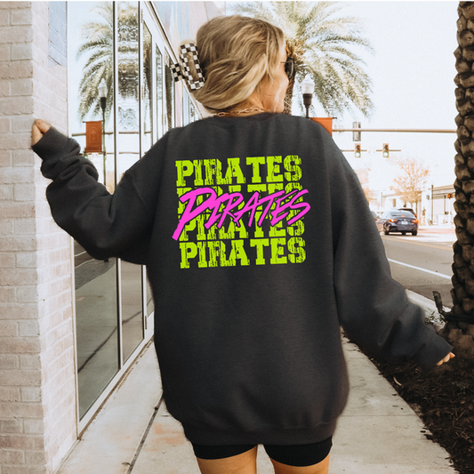 Pirates Neon Green Stacked Graphic