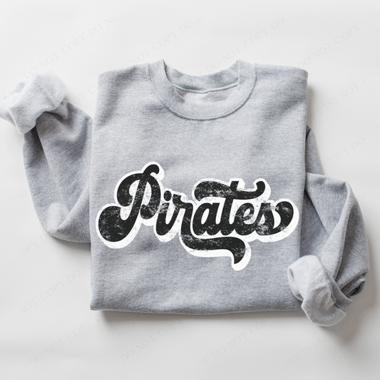 Pirates Distressed Cursive Graphic
