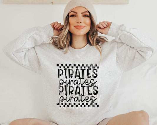 Pirates Stacked Checker Graphic
